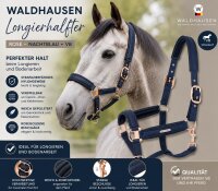 Halfter Pferd Breath VB nachtblau verstellbar gepolstert Satin Halfter