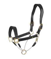 Waldhausen S-Line Lederhalfter Royal, Schwarz, WB