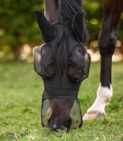 Fliegenmaske Puck WB, schwarz mit Nasenschutz