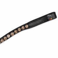 Waldhausen X-Line Stirnband Glam Schwarz VB Strass Leder geschwungen
