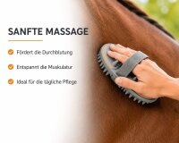 Waldhausen Flex Massage-Striegel Pfirsich Pferdestriegel Massageeffekt