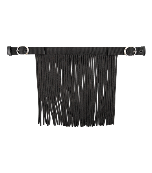 Fliegenfransen mit Schnallen, schwarz, WB