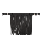 Fliegenfransen mit Schnallen, schwarz, WB