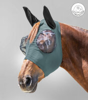 Waldhausen Fliegenmaske Puck VB piniengrün Fliegenschutz Pferd UV elastisch