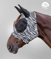 Fliegenmaske Pferd Zebra WB Puck Fliegenschutz schwarz...
