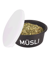 MÜSLI-SCHALE MIT DECKEL, Grau