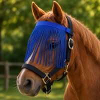 Waldhausen Fliegenfransen Salon Blau Pony Fliegenschutz Halfter