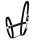 Perlonhalfter, schwarz, VB
