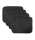 BANDAGIERKISSEN MIT KLETT, 4ER SET, schwarz